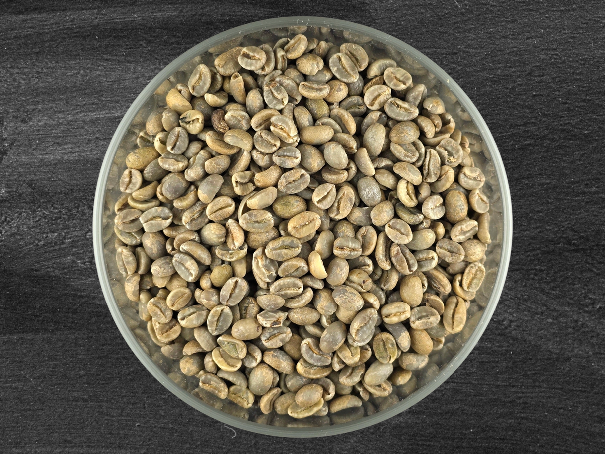 A bag of Java Estate Kayumas coffee beans, highlighting its rich and robust flavor profile.